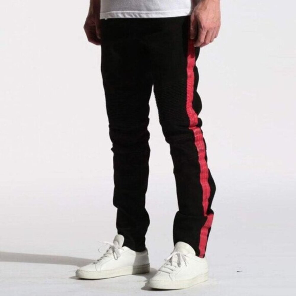 HYPER DENIM Men's Black/Red Denim Joggers Size 32